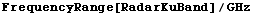 FrequencyRange[RadarKuBand]/GHz