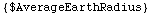 {$AverageEarthRadius}
