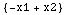 {-x1 + x2}