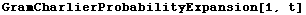 GramCharlierProbabilityExpansion[1, t]