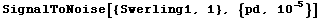 SignalToNoise[{Swerling1, 1}, {pd, 10^(-5)}]