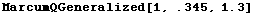 MarcumQGeneralized[1, .345, 1.3]